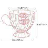 Maxbell Coffee Capsule Organizer Storage Basket Display Home Decor Coffee Pod Holder Pink