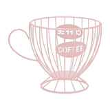 Maxbell Coffee Capsule Organizer Storage Basket Display Home Decor Coffee Pod Holder Pink