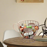 Maxbell Coffee Capsule Organizer Storage Basket Display Home Decor Coffee Pod Holder Pink