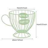Maxbell Coffee Capsule Organizer Storage Basket Display Home Decor Coffee Pod Holder Green