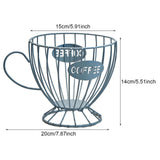 Maxbell Coffee Capsule Organizer Storage Basket Display Home Decor Coffee Pod Holder Blue