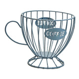 Maxbell Coffee Capsule Organizer Storage Basket Display Home Decor Coffee Pod Holder Blue