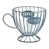 Maxbell Coffee Capsule Organizer Storage Basket Display Home Decor Coffee Pod Holder Blue