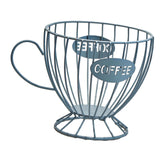 Maxbell Coffee Capsule Organizer Storage Basket Display Home Decor Coffee Pod Holder Blue