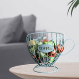 Maxbell Coffee Capsule Organizer Storage Basket Display Home Decor Coffee Pod Holder Blue