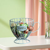 Maxbell Coffee Capsule Organizer Storage Basket Display Home Decor Coffee Pod Holder Blue