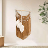 Maxbell Macrame Wall Hanging Art Braided Tassels for Background Wedding Nursery Room Khaki