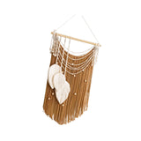 Maxbell Macrame Wall Hanging Art Braided Tassels for Background Wedding Nursery Room Khaki