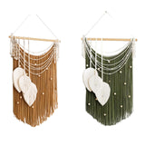 Maxbell Macrame Wall Hanging Art Braided Tassels for Background Wedding Nursery Room Khaki