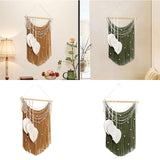 Maxbell Macrame Wall Hanging Art Braided Tassels for Background Wedding Nursery Room Khaki