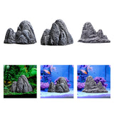Maxbell Stone Aquarium Decoration Faux Decorative for Garden Landscaping Aquascaping A