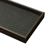 Maxbell Wood PU Leather Organizer Holder Flat Jewelry Display Tray Black