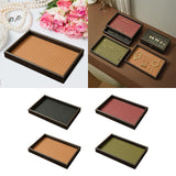 Maxbell Wood PU Leather Organizer Holder Flat Jewelry Display Tray Black