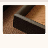 Maxbell Wood PU Leather Organizer Holder Flat Jewelry Display Tray Black