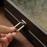 Maxbell Wood PU Leather Organizer Holder Flat Jewelry Display Tray Black