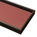 Maxbell Wood PU Leather Organizer Holder Flat Jewelry Display Tray Red