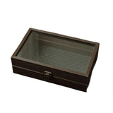 Maxbell Wood PU Leather Organizer Holder Flat Jewelry Display Tray Orange