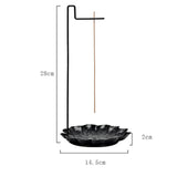 Maxbell Upside Down Incense Holder Ash Catcher Decorative Iron for Home Office Party