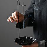 Maxbell Upside Down Incense Holder Ash Catcher Decorative Iron for Home Office Party