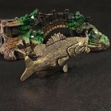 Maxbell Brass Fish Figurine Tea Pet Antique Fish Decor for Desktop Living Room Table