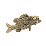 Maxbell Brass Fish Figurine Tea Pet Antique Fish Decor for Desktop Living Room Table
