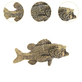 Maxbell Brass Fish Figurine Tea Pet Antique Fish Decor for Desktop Living Room Table