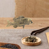 Maxbell Brass Fish Figurine Tea Pet Antique Fish Decor for Desktop Living Room Table