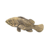 Maxbell Brass Grouper Fish Figurine Tea Pet Animals Figurine for Home Office Desktop