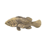 Maxbell Brass Grouper Fish Figurine Tea Pet Animals Figurine for Home Office Desktop