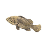 Maxbell Brass Grouper Fish Figurine Tea Pet Animals Figurine for Home Office Desktop