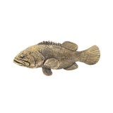 Maxbell Brass Grouper Fish Figurine Tea Pet Animals Figurine for Home Office Desktop