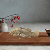 Maxbell Brass Grouper Fish Figurine Tea Pet Animals Figurine for Home Office Desktop