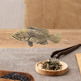 Maxbell Brass Grouper Fish Figurine Tea Pet Animals Figurine for Home Office Desktop