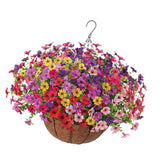 Maxbell Artificial Faux Hanging Flowers Plants with Basket Chain Flower Pot for Lawn A