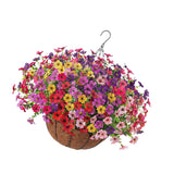 Maxbell Artificial Faux Hanging Flowers Plants with Basket Chain Flower Pot for Lawn A