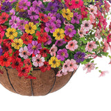 Maxbell Artificial Faux Hanging Flowers Plants with Basket Chain Flower Pot for Lawn A