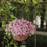 Maxbell Hanging Artificial Flowers Basket Ornament Plant Hanger for Yard Lawn Garden Pink