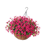 Maxbell Hanging Artificial Flowers Basket Ornament Plant Hanger for Yard Lawn Garden Rose