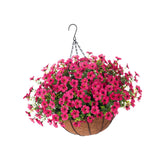 Maxbell Hanging Artificial Flowers Basket Ornament Plant Hanger for Yard Lawn Garden Rose