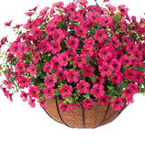 Maxbell Hanging Artificial Flowers Basket Ornament Plant Hanger for Yard Lawn Garden Rose