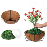 Maxbell Hanging Artificial Flowers Basket Ornament Plant Hanger for Yard Lawn Garden Rose