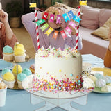 Maxbell Acrylic Beverage Dispenser Stand Cake Food Photography Prop Rack for Parties