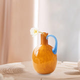 Maxbell Glass Flower Vase Modern Decorative Art Vase for Living Room Fireplace Shelf