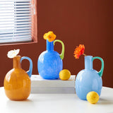 Maxbell Glass Flower Vase Modern Decorative Art Vase for Living Room Fireplace Shelf