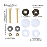 Maxbell Toilet Bowl to Floor Bolts with Screws Nuts Washers Toilet Floor Bolts A Set