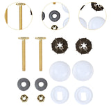 Maxbell Toilet Bowl to Floor Bolts with Screws Nuts Washers Toilet Floor Bolts A Set