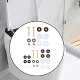 Maxbell Toilet Bowl to Floor Bolts with Screws Nuts Washers Toilet Floor Bolts A Set