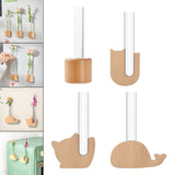 Maxbell Mini Glass Plant Pot Kids Adults Kitchen Test Tube Flower Vase Fridge Magnet Column 5x12cm