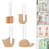 Maxbell Mini Glass Plant Pot Kids Adults Kitchen Test Tube Flower Vase Fridge Magnet Column 5x12cm