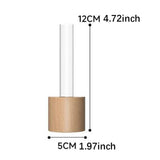 Maxbell Mini Glass Plant Pot Kids Adults Kitchen Test Tube Flower Vase Fridge Magnet Column 5x12cm